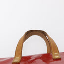 LOUIS VUITTON Monogram Vernis Reade PM Hand Bag Red Rouge M91088 LV Auth 164278-14