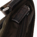 PRADA Shoulder Bag Nylon Khaki Silver Auth 164284-9