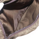 PRADA Shoulder Bag Nylon Khaki Silver Auth 164284-21