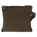 PRADA Shoulder Bag Nylon Khaki Silver Auth 164284-2