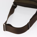 PRADA Shoulder Bag Nylon Khaki Silver Auth 164284-7