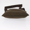 PRADA Shoulder Bag Nylon Khaki Silver Auth 164284-5