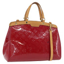 LOUIS VUITTON Vernis Blair MM Hand Bag 2way Rouge Grunadine M90179 Auth 164286-1