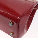 LOUIS VUITTON Vernis Blair MM Hand Bag 2way Rouge Grunadine M90179 Auth 164286-19