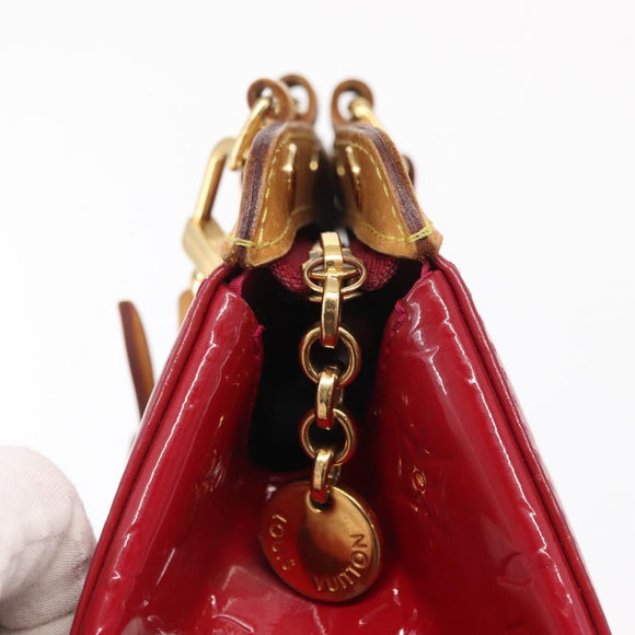 LOUIS VUITTON Vernis Blair MM Hand Bag 2way Rouge Grunadine M90179 Auth 164286