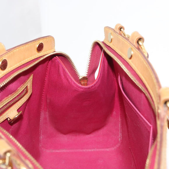 LOUIS VUITTON Vernis Blair MM Hand Bag 2way Rouge Grunadine M90179 Auth 164286