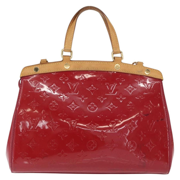 LOUIS VUITTON Vernis Blair MM Hand Bag 2way Rouge Grunadine M90179 Auth 164286