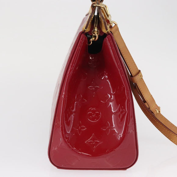 LOUIS VUITTON Vernis Blair MM Hand Bag 2way Rouge Grunadine M90179 Auth 164286