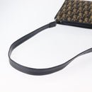 Christian Dior Trotter Canvas Shoulder Bag Navy Gold Auth 164287-7