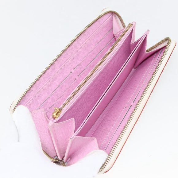 LOUIS VUITTON Monogram Multicolor Zippy Wallet White M60241 LV Auth 164297