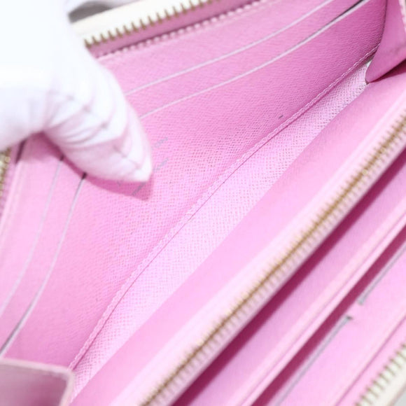 LOUIS VUITTON Monogram Multicolor Zippy Wallet White M60241 LV Auth 164297