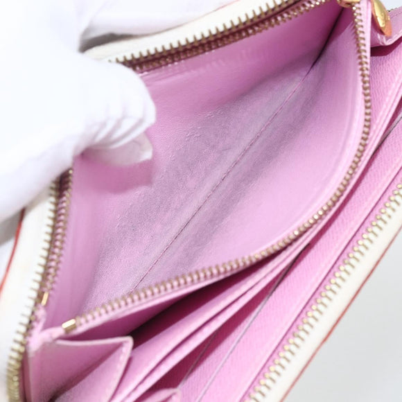 LOUIS VUITTON Monogram Multicolor Zippy Wallet White M60241 LV Auth 164297