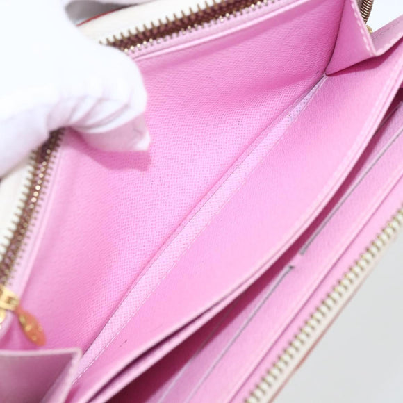 LOUIS VUITTON Monogram Multicolor Zippy Wallet White M60241 LV Auth 164297