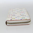 LOUIS VUITTON Monogram Multicolor Zippy Wallet White M60241 LV Auth 164297-5