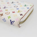 LOUIS VUITTON Monogram Multicolor Zippy Wallet White M60241 LV Auth 164297-8