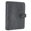 LOUIS VUITTON Monogram Mat Agenda MM Day Planner Cover Black R20925 Auth 164299-1