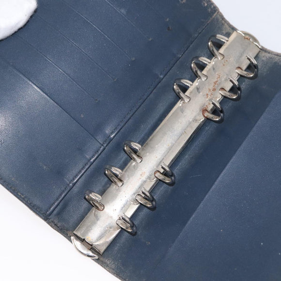 LOUIS VUITTON Monogram Mat Agenda MM Day Planner Cover Black R20925 Auth 164299