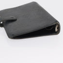 LOUIS VUITTON Monogram Mat Agenda MM Day Planner Cover Black R20925 Auth 164299-5