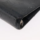LOUIS VUITTON Monogram Mat Agenda MM Day Planner Cover Black R20925 Auth 164299-7