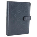 LOUIS VUITTON Monogram Mat Agenda MM Day Planner Cover Navy LV Auth 164300-1