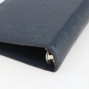 LOUIS VUITTON Monogram Mat Agenda MM Day Planner Cover Navy LV Auth 164300-10