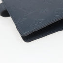 LOUIS VUITTON Monogram Mat Agenda MM Day Planner Cover Navy LV Auth 164300-11