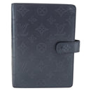 LOUIS VUITTON Monogram Mat Agenda MM Day Planner Cover Navy LV Auth 164300-2
