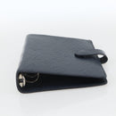 LOUIS VUITTON Monogram Mat Agenda MM Day Planner Cover Navy LV Auth 164300-7