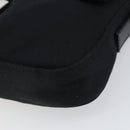FENDI Mamma Baguette Shoulder Bag Nylon Black Silver Auth 164307-14