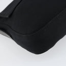 FENDI Mamma Baguette Shoulder Bag Nylon Black Silver Auth 164307-15