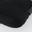 FENDI Mamma Baguette Shoulder Bag Nylon Black Silver Auth 164307-16