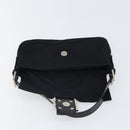 FENDI Mamma Baguette Shoulder Bag Nylon Black Silver Auth 164307-19