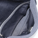 FENDI Mamma Baguette Shoulder Bag Nylon Black Silver Auth 164307-11