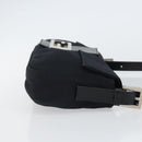 FENDI Mamma Baguette Shoulder Bag Nylon Black Silver Auth 164307-3