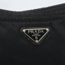 PRADA Shoulder Bag Nylon Black Silver Auth 164309-18