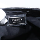 PRADA Shoulder Bag Nylon Black Silver Auth 164309-10