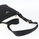 PRADA Shoulder Bag Nylon Black Silver Auth 164309-7