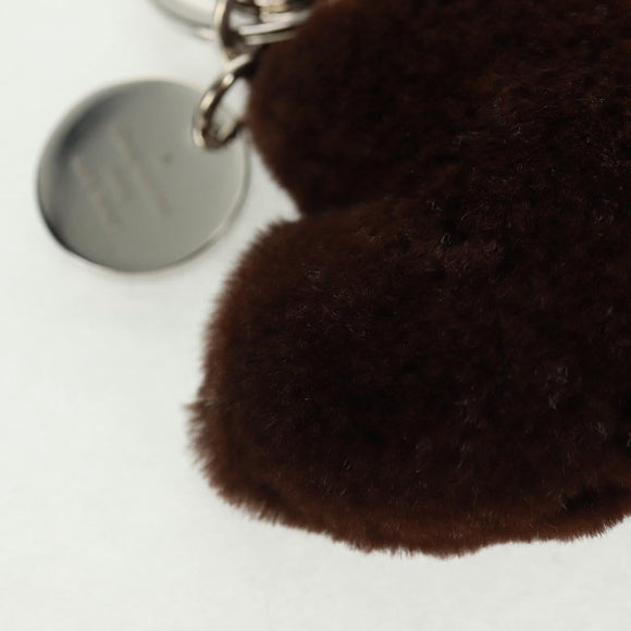LOUIS VUITTON Bijoux Sac Porte Clé Monkey Charm Fur Brown MP1997 LV Auth 164311M
