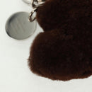 LOUIS VUITTON Bijoux Sac Porte Clé Monkey Charm Fur Brown MP1997 LV Auth 164311M-14