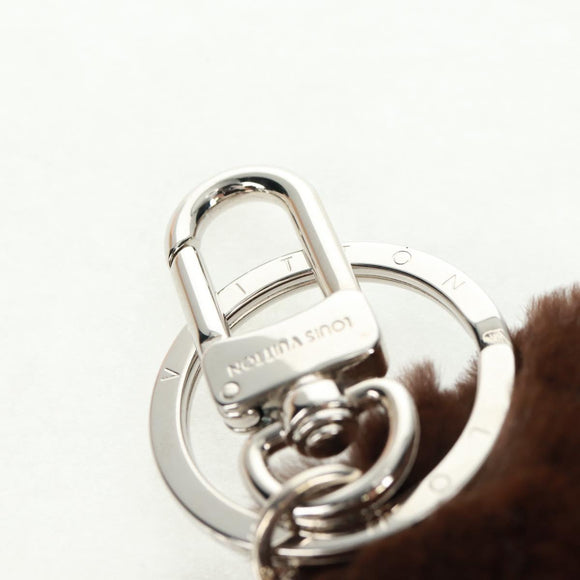 LOUIS VUITTON Bijoux Sac Porte Clé Monkey Charm Fur Brown MP1997 LV Auth 164311M