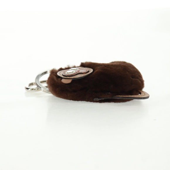 LOUIS VUITTON Bijoux Sac Porte Clé Monkey Charm Fur Brown MP1997 LV Auth 164311M