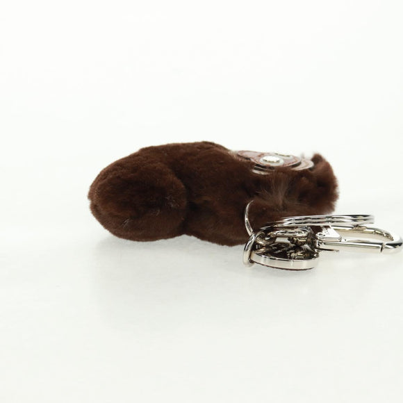 LOUIS VUITTON Bijoux Sac Porte Clé Monkey Charm Fur Brown MP1997 LV Auth 164311M