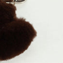 LOUIS VUITTON Bijoux Sac Porte Clé Monkey Charm Fur Brown MP1997 LV Auth 164311M-4