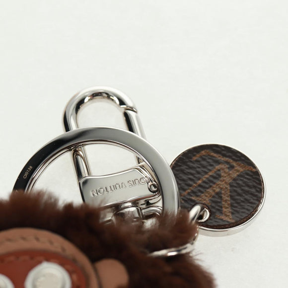LOUIS VUITTON Bijoux Sac Porte Clé Monkey Charm Fur Brown MP1997 LV Auth 164311M