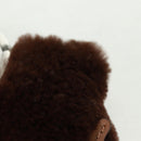 LOUIS VUITTON Bijoux Sac Porte Clé Monkey Charm Fur Brown MP1997 LV Auth 164311M-7