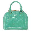 LOUIS VUITTON Monogram Vernis Alma BB Hand Bag Tyu Luco Words M90302 Auth 164314-13