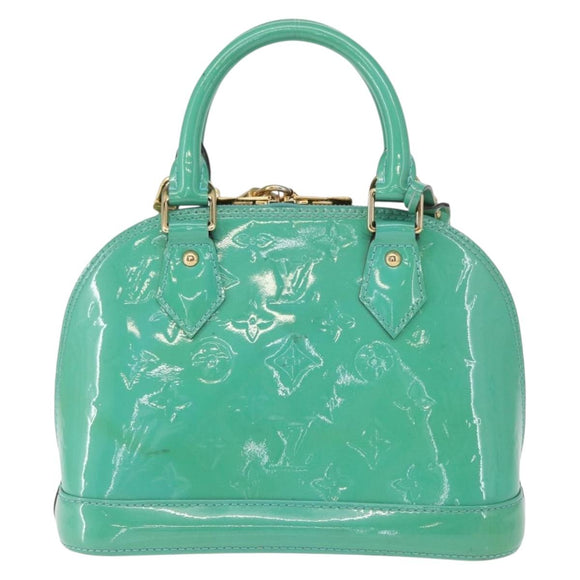 LOUIS VUITTON Monogram Vernis Alma BB Hand Bag Tyu Luco Words M90302 Auth 164314
