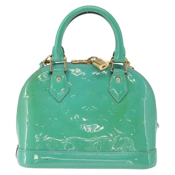 LOUIS VUITTON Monogram Vernis Alma BB Hand Bag Tyu Luco Words M90302 Auth 164314