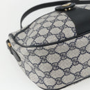 GUCCI GG Supreme Sherry Line Shoulder Bag PVC Navy Gold 89 02 032 Auth 164318-14