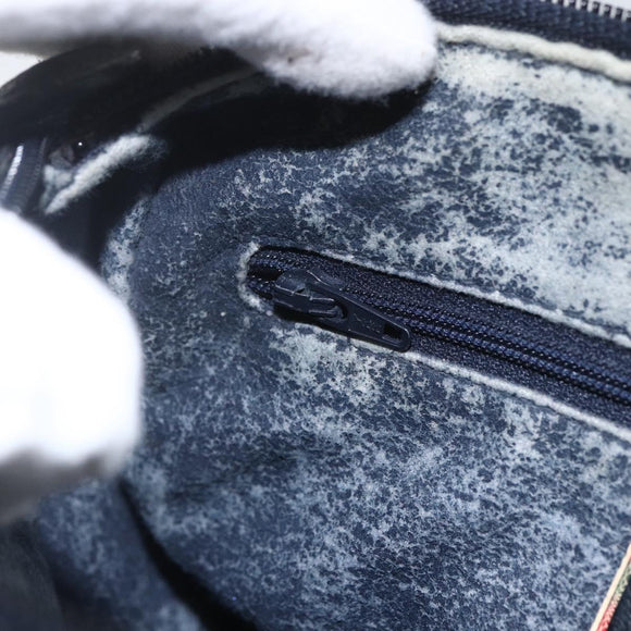 GUCCI GG Supreme Sherry Line Shoulder Bag PVC Navy Gold 89 02 032 Auth 164318